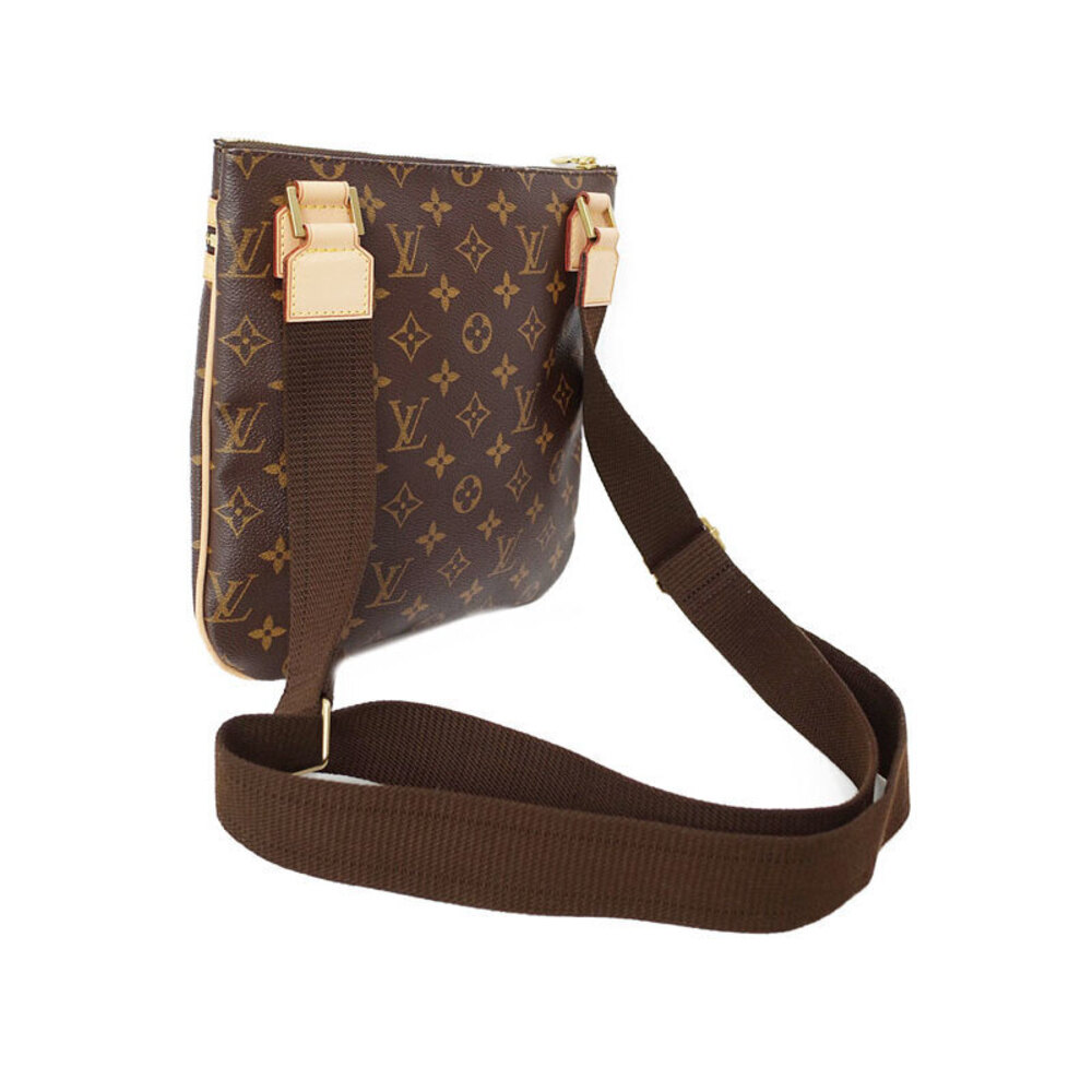 Louis Vuitton Leather Monogram Pochette Shoulder Brown Bag Bosphore